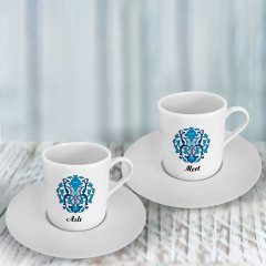 Kişiye Özel İkili Türk Kahvesi Fincanı Takımı - 12