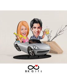 BK Gift Kişiye Özel Sevgililer Karikatürlü Ahşap Biblo, Sevgililer Günü Hediyesi, Doğum Günü Hediyesi, Yıl Dönümü Hediyesi-53