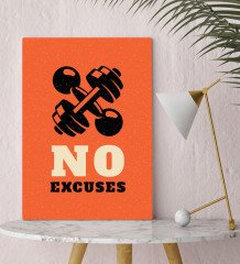 BK Gift No Excuses Tasarımlı Kanvas Tablo 30x50cm-1