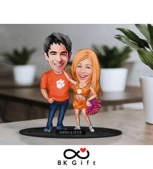 BK Gift Kişiye Özel Sevgililer Karikatürlü Ahşap Biblo, Sevgililer Günü Hediyesi, Doğum Günü Hediyesi, Yıl Dönümü Hediyesi-54