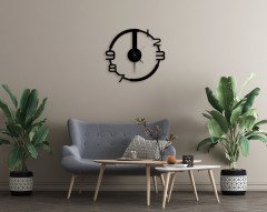 BK Gift Dekoratif 45cm Ahşap Duvar Saati-134