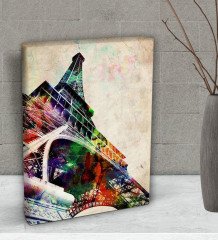 BK Gift Eiffel Tower Tasarımlı Dekoratif Mini Kanvas Tablo 15x20cm-1