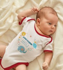 BK Kids Amıcasının Erkeğe Tasarımlı Kırmızı Bebek Body Zıbın-1