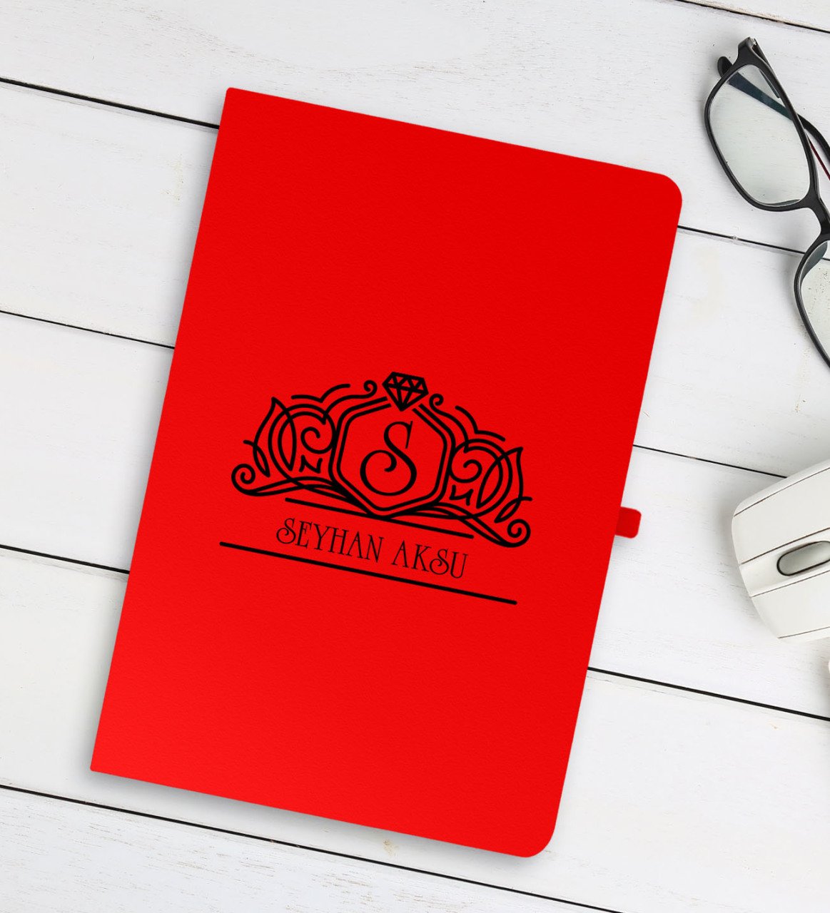 Kişiye Özel İsimli Kırmızı Defter - 13