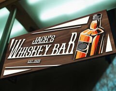BK Gift Kişiye Özel Kabartma Tasarım Ahşap Bar Tabelası-25, Home Bar Tabela, Rustik Ev Dekorasyonu, Duvar Dekoru
