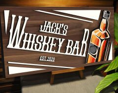 BK Gift Kişiye Özel Kabartma Tasarım Ahşap Bar Tabelası-25, Home Bar Tabela, Rustik Ev Dekorasyonu, Duvar Dekoru