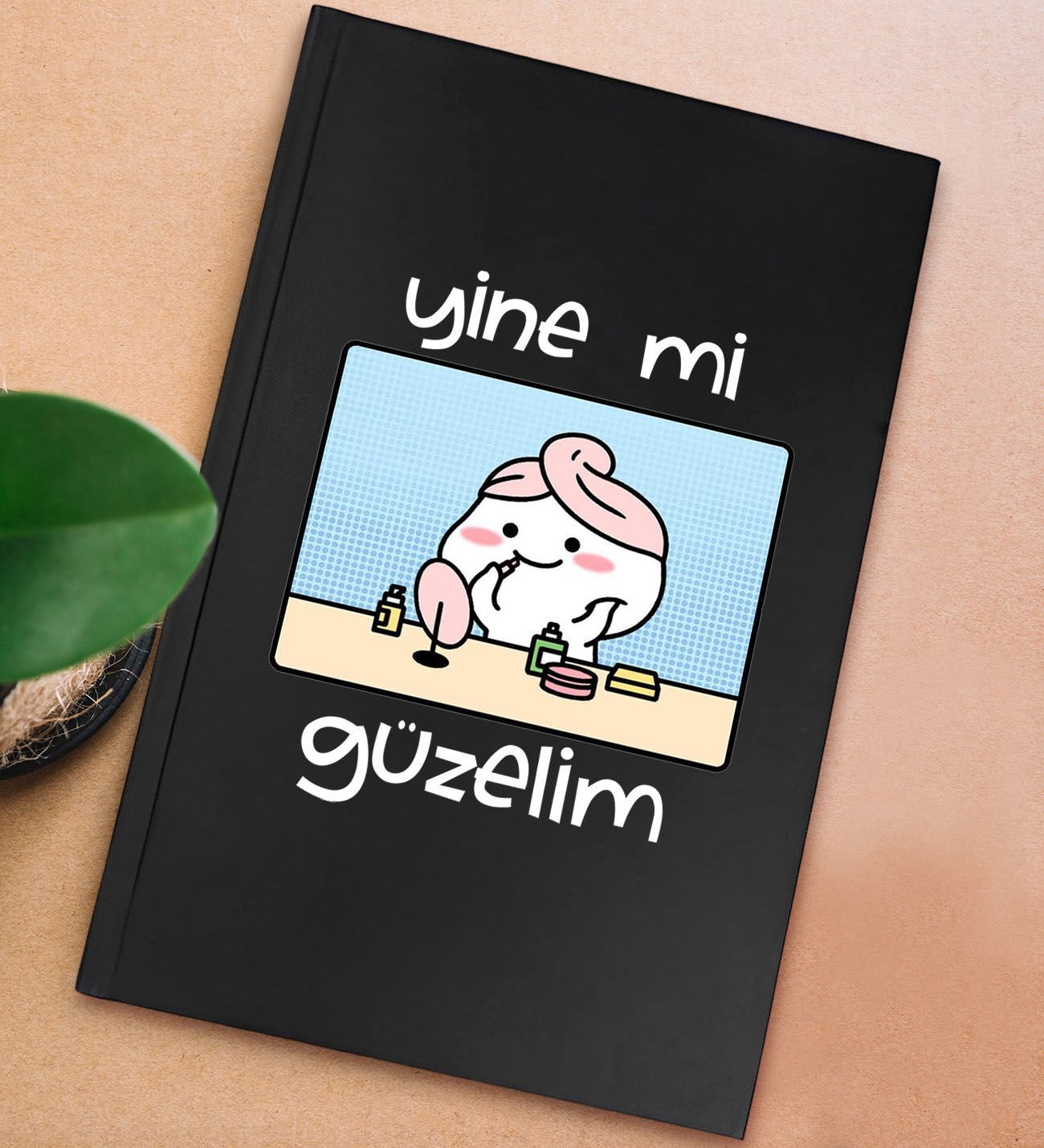 BK Gift Sert Kapaklı Siyah Lastikli Defter , Arkadaşa Hediye, Yeni İş Hediyesi, Doğum Günü Hediyesi-6