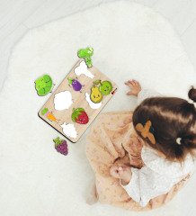 BK Toys Çocuklar İçin 2’li Ahşap Figürlü Eğitici-Öğretici Yapboz Puzzle-6