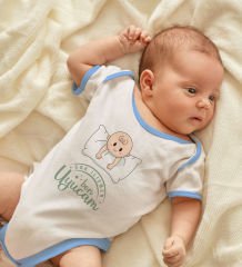 BK Kids Çok İlişmen Tasarımlı Mavi Bebek Body Zıbın-1