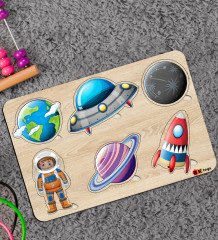 BK Toys Çocuklar İçin 2’li Ahşap Figürlü Eğitici-Öğretici Yapboz Puzzle-8