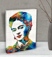 BK Gift Frida Kahlo Tasarımlı Dekoratif Mini Kanvas Tablo 15x20cm-2