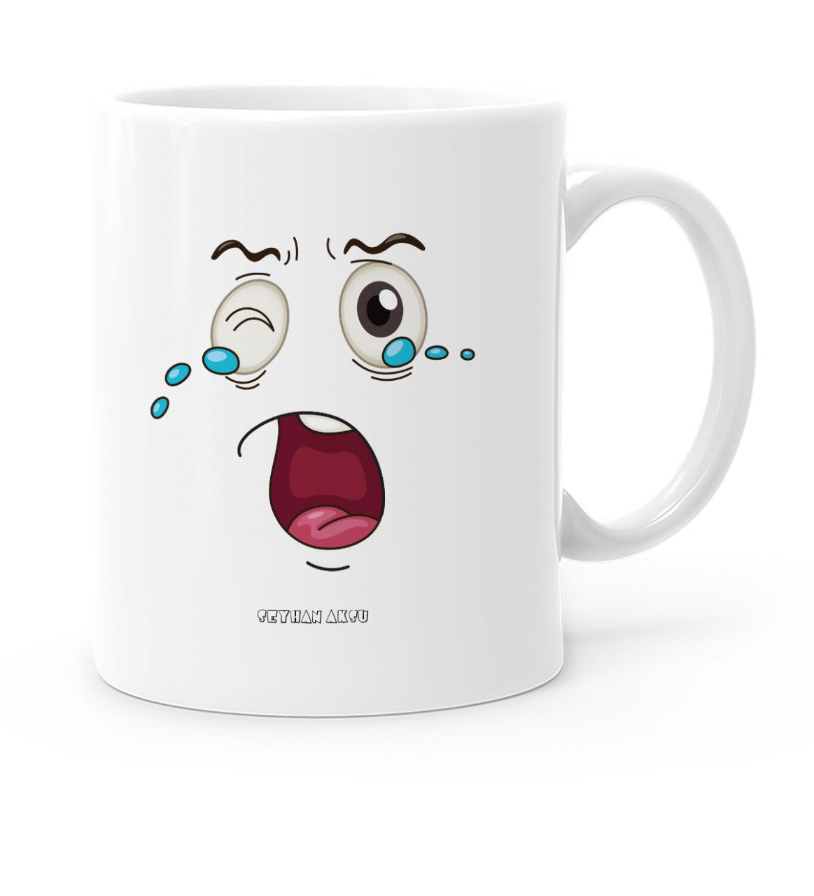 Kişiye Özel Komik Yüz Beyaz Kupa Bardak - 9