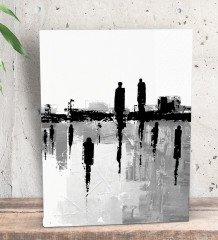 BK Gift Gray Morning Tasarımlı Dekoratif Mini Kanvas Tablo 15x20cm-1