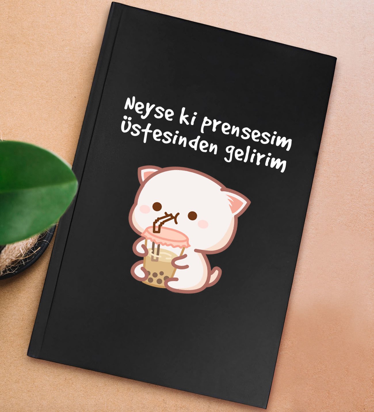 BK Gift Sert Kapaklı Siyah Lastikli Defter , Arkadaşa Hediye, Yeni İş Hediyesi, Doğum Günü Hediyesi-11