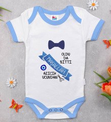 BK Kids Sünnet Tasarımlı Mavi Bebek Body Zıbın-3