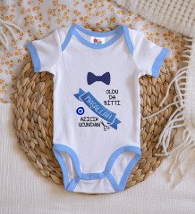 BK Kids Sünnet Tasarımlı Mavi Bebek Body Zıbın-3