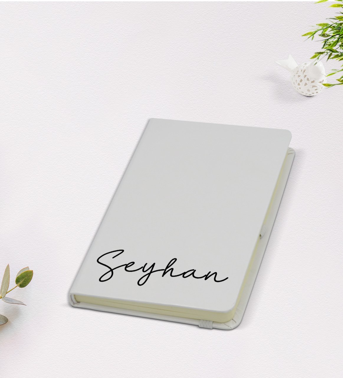 Kişiye Özel El Yazısı Tasarımlı 9x14cm Beyaz Defter - Model 1