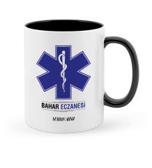 Kişiye Özel Mesleki Eczane Siyah Kupa Bardak - 2