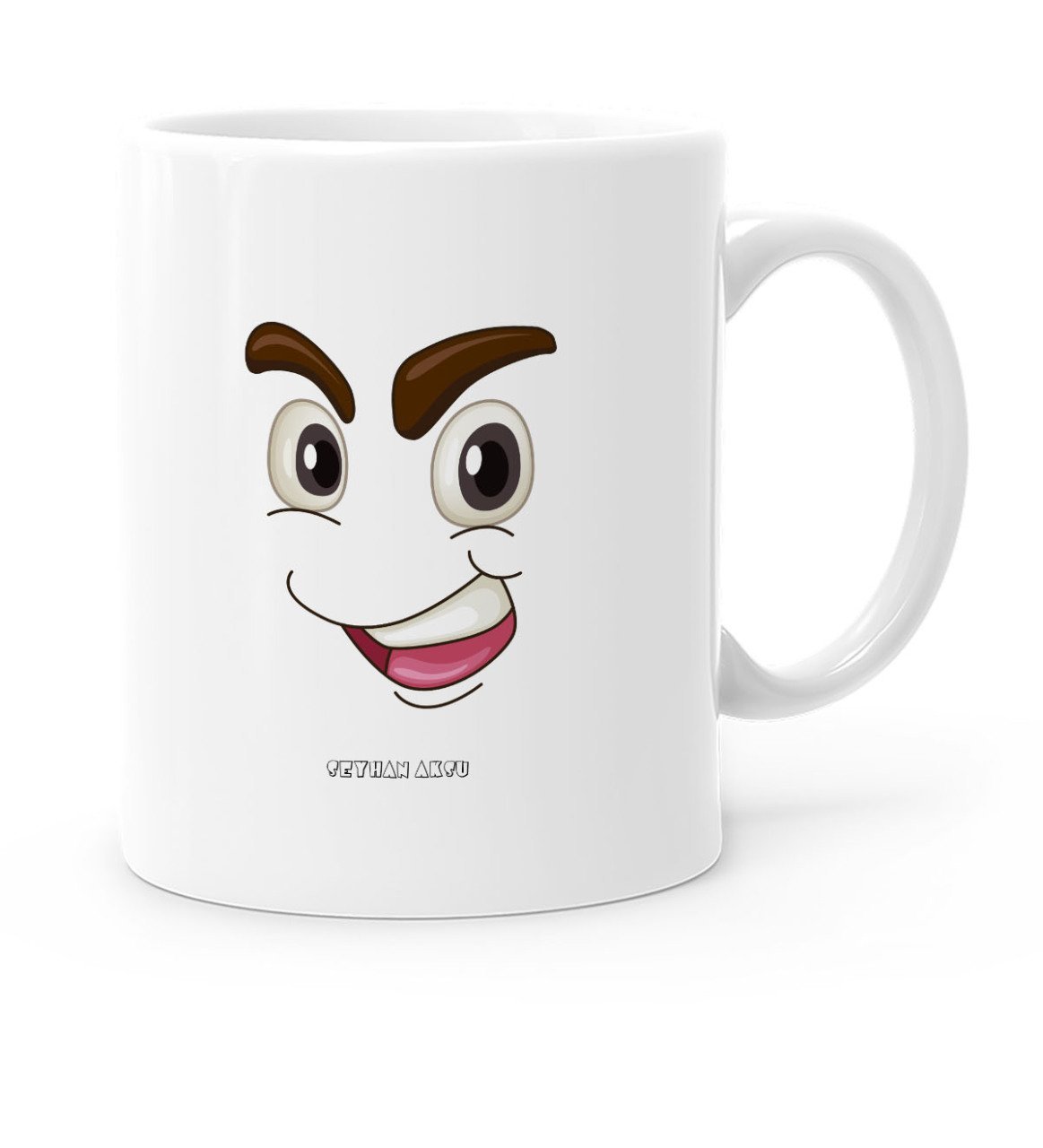 Kişiye Özel Komik Yüz Beyaz Kupa Bardak - 15
