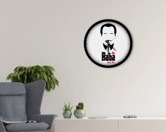 Kişiye Özel Godfather Baba Tasarımlı 45cm Ahşap Duvar Saati-8