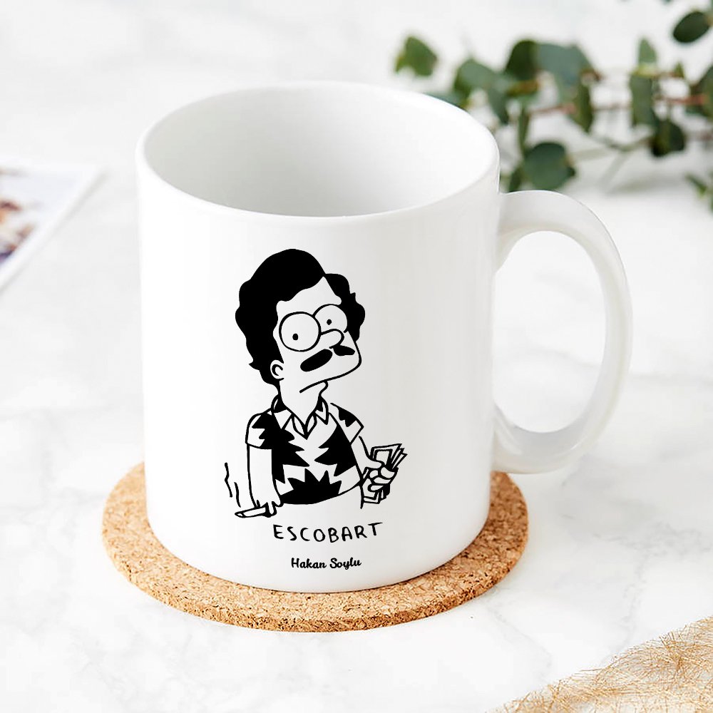 Kişiye Özel Pablo Escobar Beyaz Kupa Bardak - 3