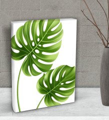 BK Gift Green Plant Tasarımlı Dekoratif Mini Kanvas Tablo 15x20cm-5