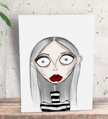 BK Gift Hardly Visible Ego Tasarımlı Dekoratif Mini Kanvas Tablo 15x20cm-1