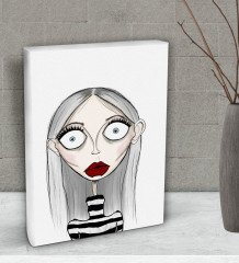 BK Gift Hardly Visible Ego Tasarımlı Dekoratif Mini Kanvas Tablo 15x20cm-1