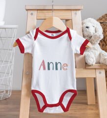 BK Kids Anne Tasarımlı Kırmızı Bebek Body Zıbın-1