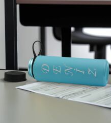 BK Gift Kişiye Özel İsimli Turkuaz Defter ve Cam Matara Hediye Seti-3, Sevgiliye Hediye, Arkadaşa Hediye, Yeni İş Hediyesi