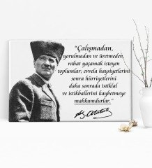 BK Gift Atatürk Tasarımlı Kanvas Tablo 50x70cm-52
