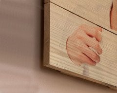 Kişiye Özel Tesettürlü Kadın Öğretmen Karikatürlü Otantik Ahşap Palet Tablo-1