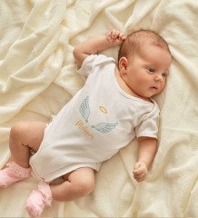 BK Kids Meleğim Tasarımlı Bebek Body Zıbın - Model 1