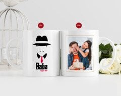 Kişiye Özel Babalar Günü Hediyesi Fotoğraflı Kupa Bardak-10