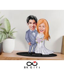 BK Gift Kişiye Özel Sevgililer Karikatürlü Ahşap Biblo, Sevgililer Günü Hediyesi, Doğum Günü Hediyesi, Yıl Dönümü Hediyesi-104