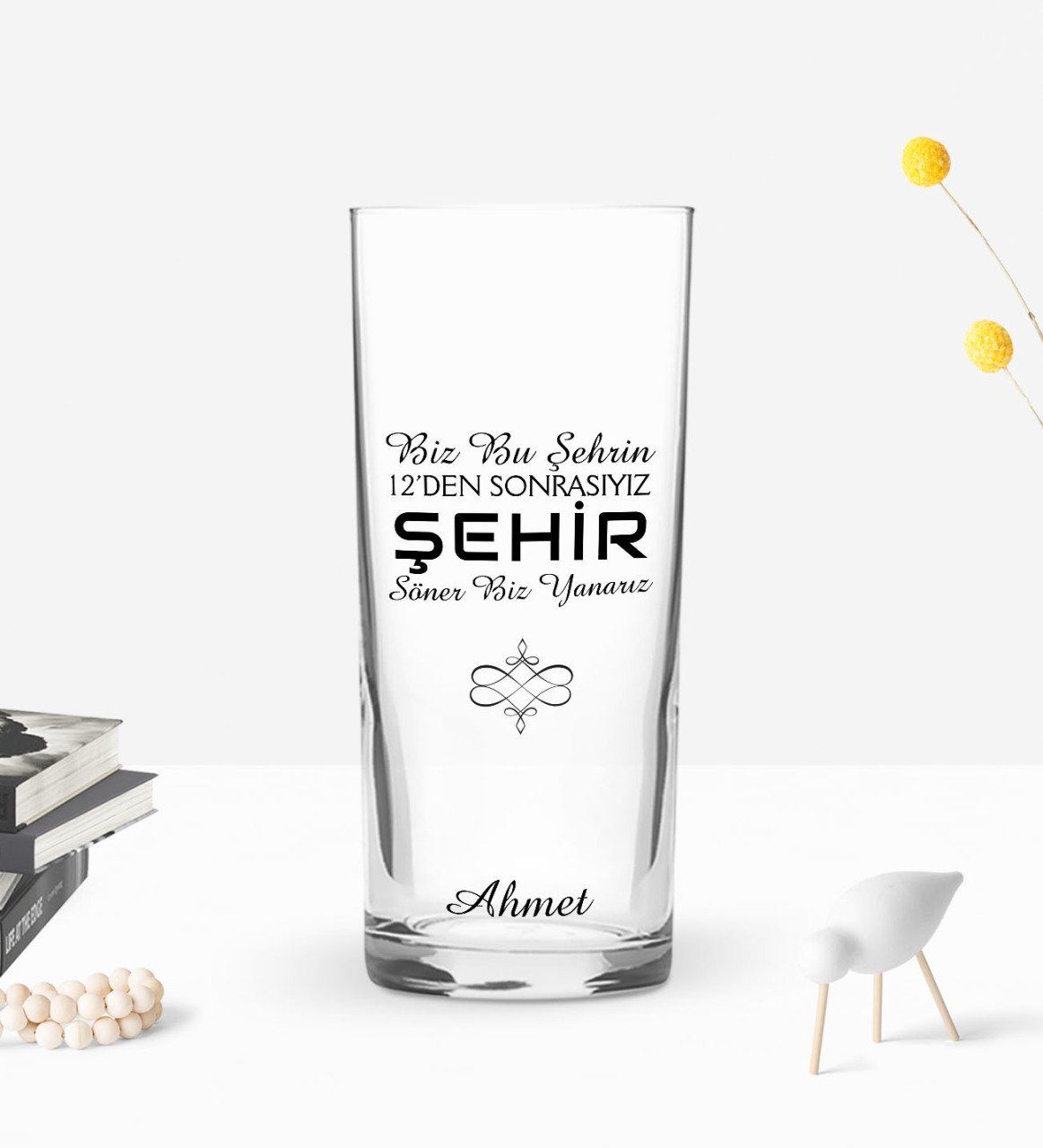 Kişiye Özel Renkli Baskılı Biz Bu Şehrin Tasarımlı Rakı Bardağı-1