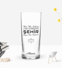 Kişiye Özel Renkli Baskılı Biz Bu Şehrin Tasarımlı Rakı Bardağı-1