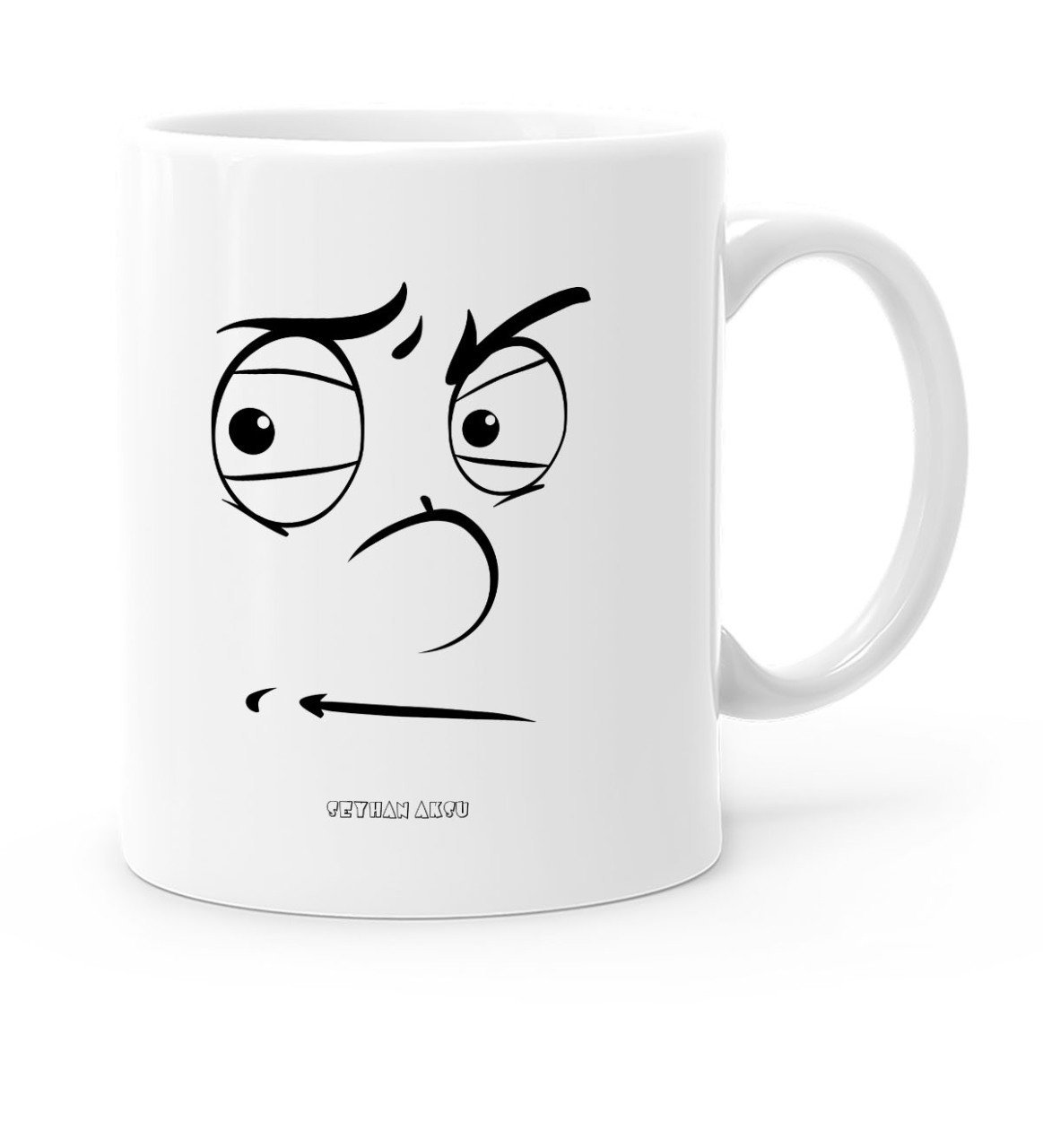 Kişiye Özel Komik Yüz Beyaz Kupa Bardak - 20