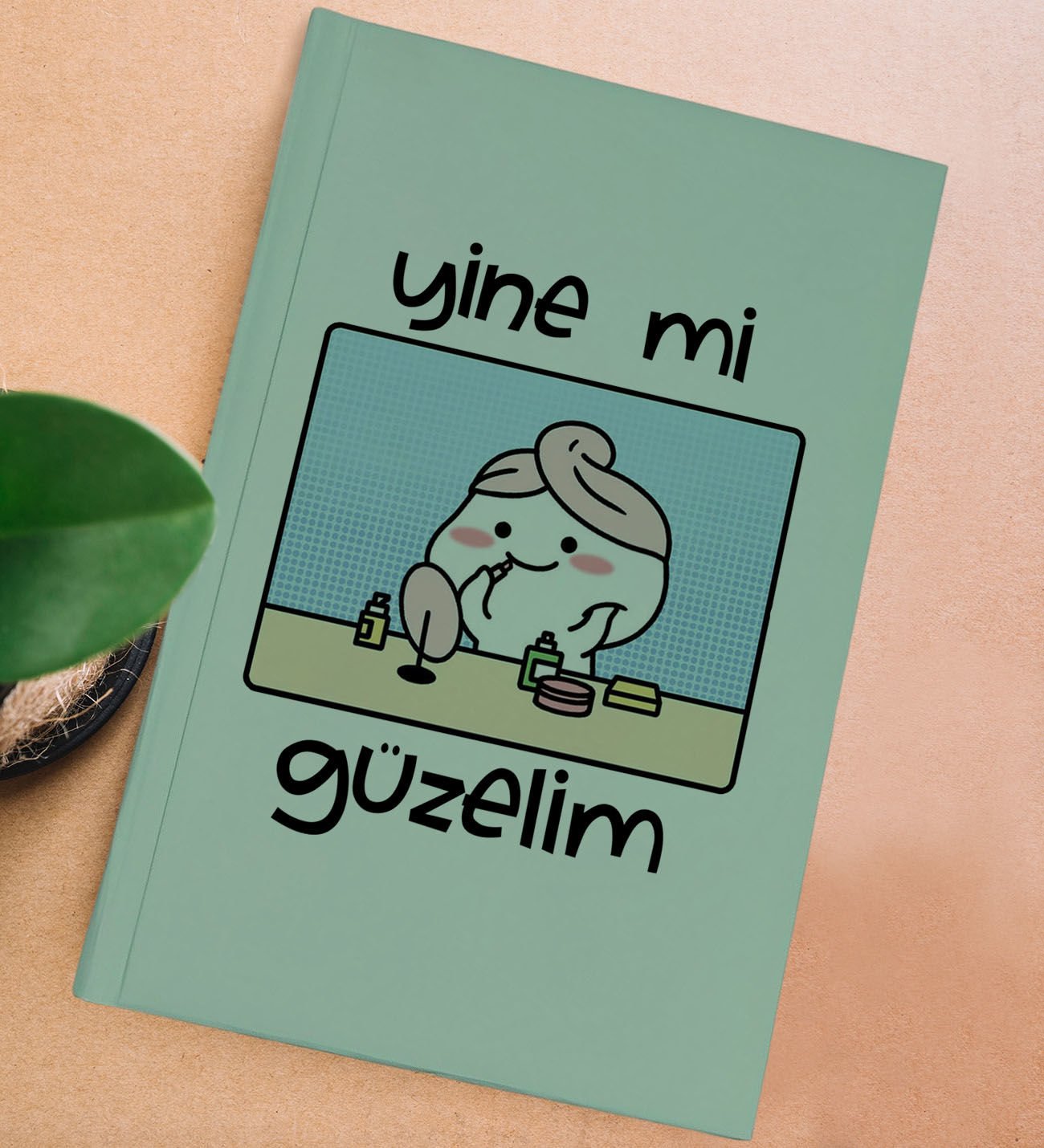 BK Gift Sert Kapaklı Su Yeşili Lastikli Defter , Arkadaşa Hediye, Yeni İş Hediyesi, Doğum Günü Hediyesi-6