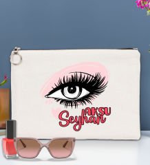 BK Gift Kişiye Özel İsimli-5 Astarlı Portföy Çanta 30x21cm, Baskılı El Çantası, Organizer Çanta