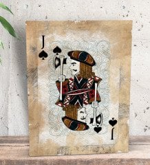 BK Gift İskambil Maça Vale Tasarımlı Dekoratif Mini Kanvas Tablo 15x20cm-1