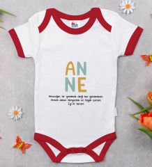 BK Kids Anne Tasarımlı Kırmızı Bebek Body Zıbın-2