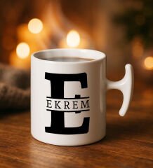 BK Gift Kişiye Özel İsimli Hammer Kulplu Beyaz Kupa Bardak-5, Arkadaşa Hediye, Sevgiliye Hediye, Doğum Günü Hediyesi