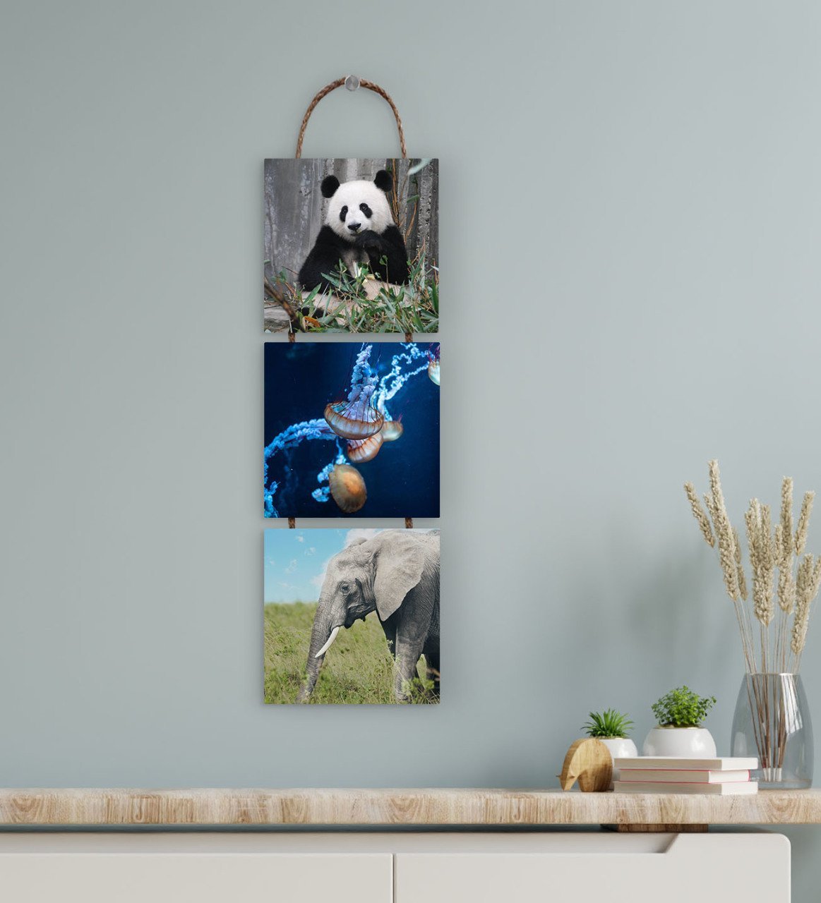 BK Gift 3 Parça İpli Ahşap Tablo Seti-36