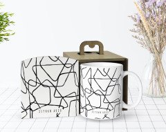 Kişiye Özel Ahşap Kutuda İsimli Beyaz Kupa Bardak-27