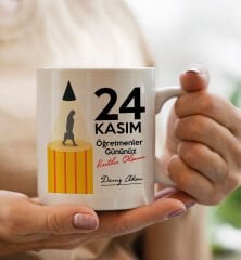 BK Gift Kişiye Özel Öğretmenler Günü Tasarımlı Beyaz Kupa Bardak - 7, Öğretmene Hediye, Öğretmenler Günü