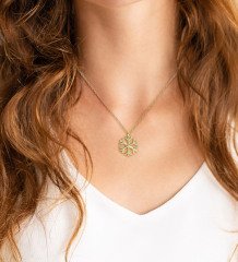 Kişiye Özel Papatya Temalı Kupa Bardak Altlığı ve Kar Tanesi Kolye Seti-3