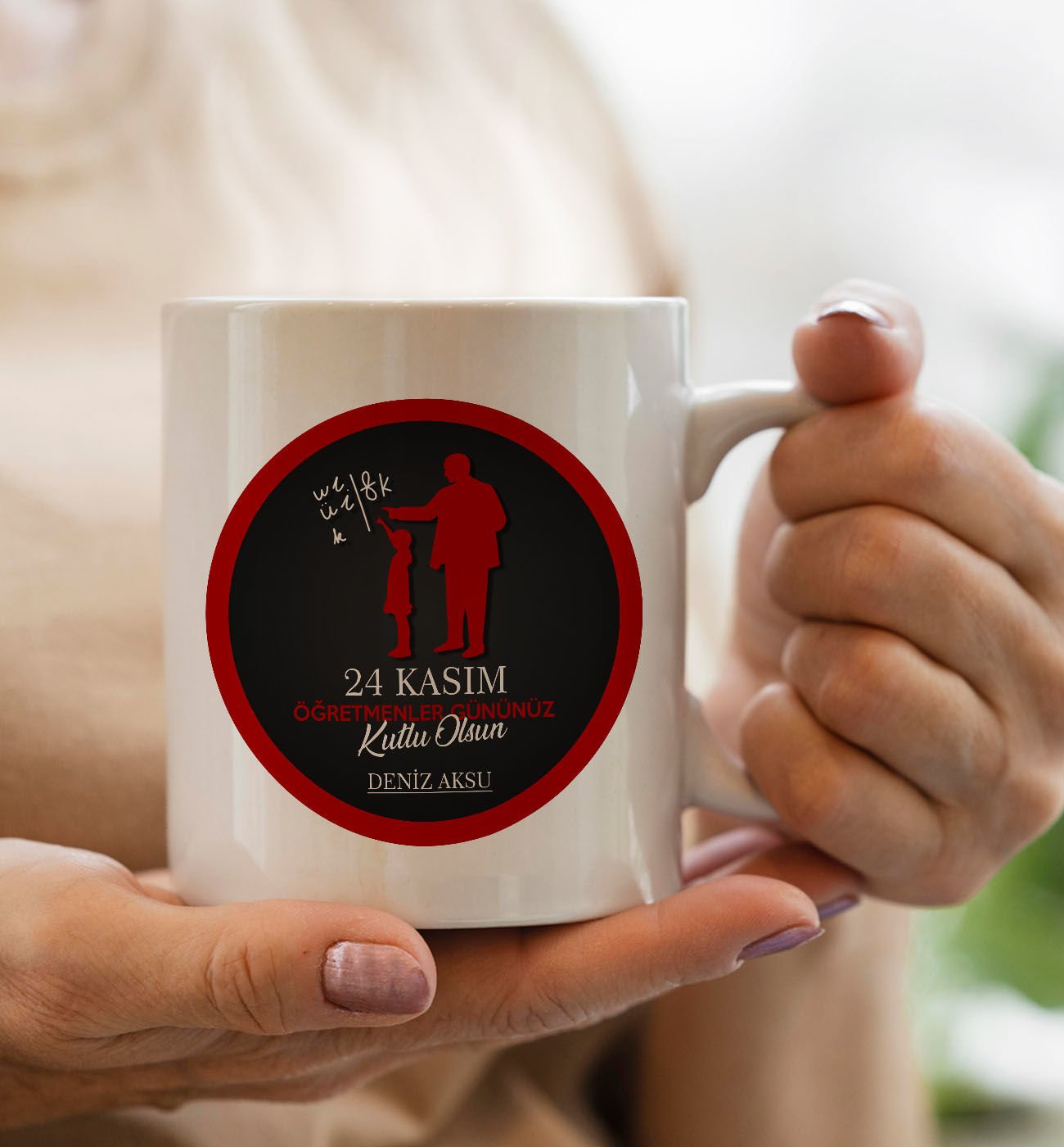 BK Gift Kişiye Özel Öğretmenler Günü Tasarımlı Beyaz Kupa Bardak - 10, Öğretmene Hediye, Öğretmenler Günü