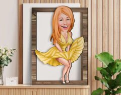 BK Gift Kişiye Özel Marilyn Monroe Karikatürlü 3D Ahşap Tablo, Sevgiliye Hediye, Arkadaşa Hediye, Yıl Dönümü Hediyesi, Doğum Günü Hediyesi-1