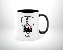 Kişiye Özel Babalar Günü Hediyesi Baba Godfather Tasarımlı Siyah Beyaz Kupa Bardak-15